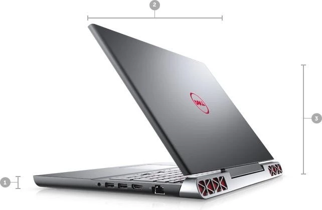 Dell Inspiron 15 Gaming 7566, Core i7-6700HQ, 16GB RAM, 128GB SSD, 1TB HDD, GeForce GTX 960M, DE