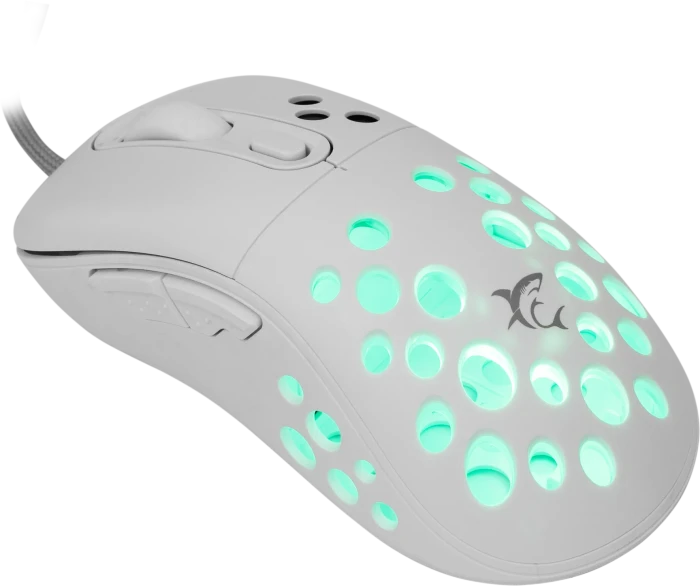 White Shark Azrael White Gaming Mouse, weiß, USB