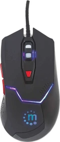 Manhattan Gaming-Maus mit LEDs, schwarz/rot, USB (176071)