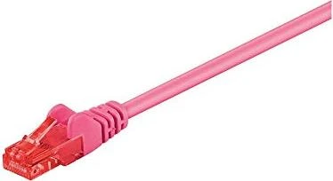 goobay Patchkabel, Cat6, U/UTP, RJ-45/RJ-45, 10m, rosa