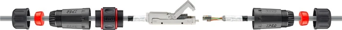 Wentronic Goobay Verbinder für Netzwerkkabel, Cat6 STP Modularstecker, Outdoor