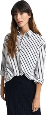 Gant Regular Fit Classic Popeline Stripe Hemd langarm evening blue (Damen)