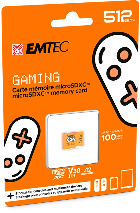 Emtec GAMING R100/W50 512GB, UHS-I U3, A2, Class 10