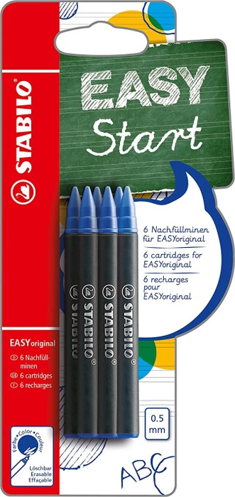 STABILO EASYoriginal Tintenroller-Patrone blau, 6er-Pack
