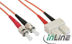 InLine LWL Duplex Kabel, OM2, 2x SC Stecker/2x ST Stecker, 3m, orange