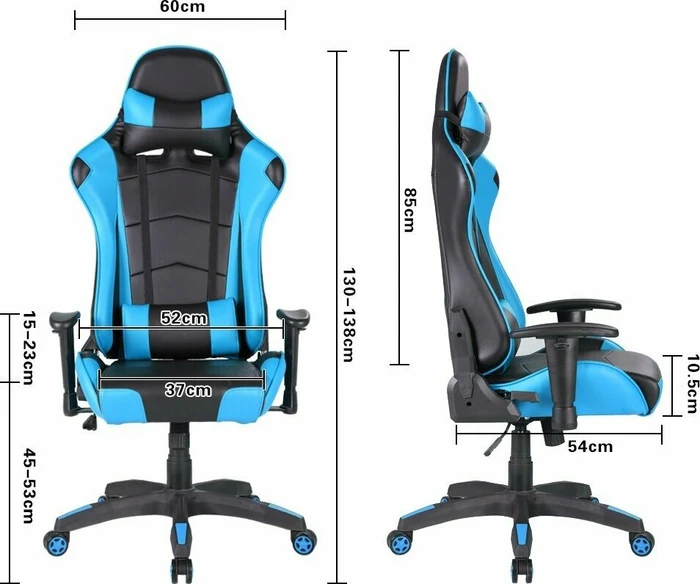 IntimaTe WM Heart Racersedia 3 Gamingstuhl, schwarz/blau