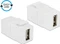DeLOCK Keystone Modul Easy-USB-A 2.0 Buchse via Easy-USB-A 2.0 Buchse, weiß Vorschaubild