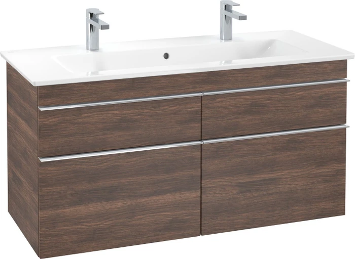 Villeroy & Boch Venticello Waschbeckenunterschrank für Becken mittig 4 Auszüge 1153x590x477mm arizona oak/chrome
