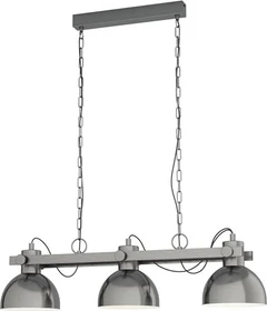 Eglo Lubenham 1 Pendelleuchte 3-flammig nickel/creme