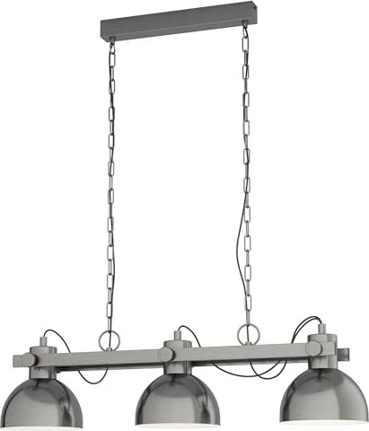 Eglo Lubenham 1 Pendelleuchte 3-flammig nickel/creme