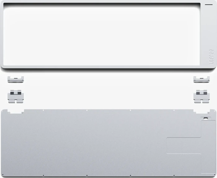 Lofree Flow 2 100, Silver, LEDs weiß, Kailh LOW PROFILE Void, USB/Bluetooth, US