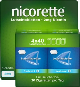 Kenvue Nicorette Freshmint 2mg Lutschtabletten, 160 Stück (4x 40 Stück)