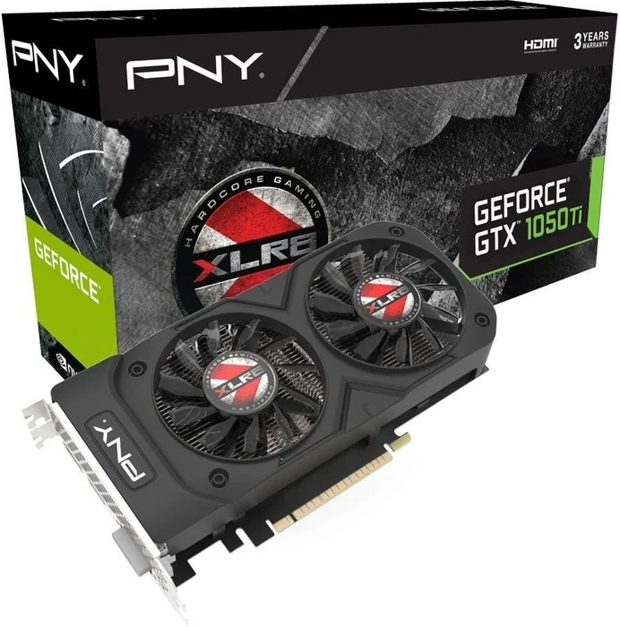 PNY GeForce GTX 1050 Ti XLR8 OC Gaming 2, 4GB GDDR5, DVI, HDMI, DP