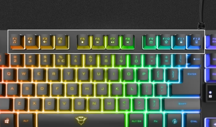 Trust Gaming GXT 833 Thado TKL, LEDs RGB, USB, ES