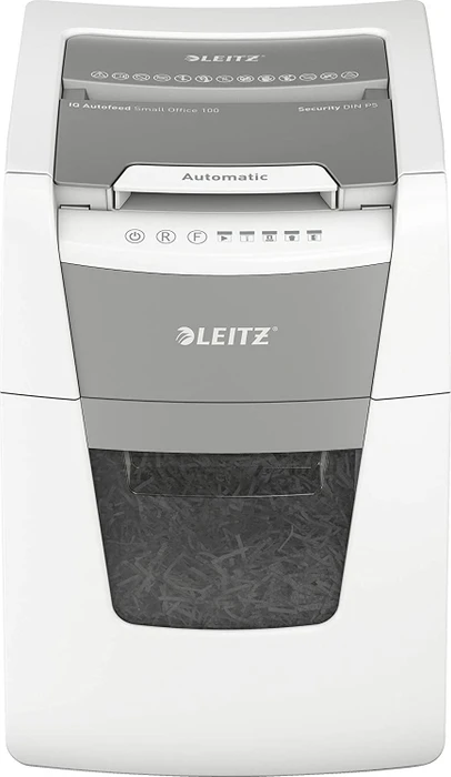 Leitz IQ Autofeed Small Office 100 P5, 2x15mm, weiß/grau