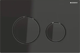 Geberit Sigma21 Betätigungsplatte schwarz/schwarz chrom
