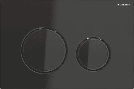 Geberit Sigma21 Betätigungsplatte schwarz/schwarz chrom