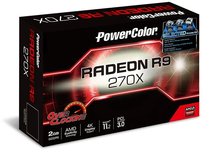 PowerColor Radeon R9 270X OC, 2GB GDDR5, 2x DVI, HDMI, DP