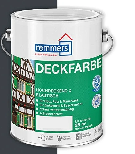 Remmers Deckfarbe anthrazitgrau, 10l