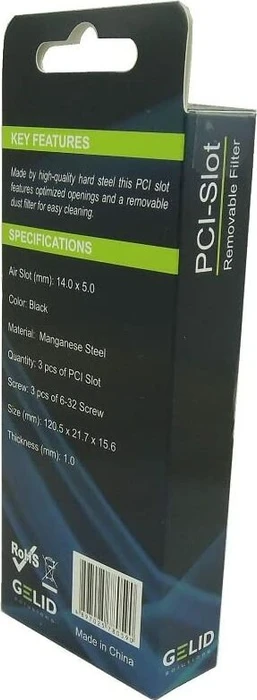 Gelid Slotblende inkl. Staubfilter, schwarz, 3er-Pack