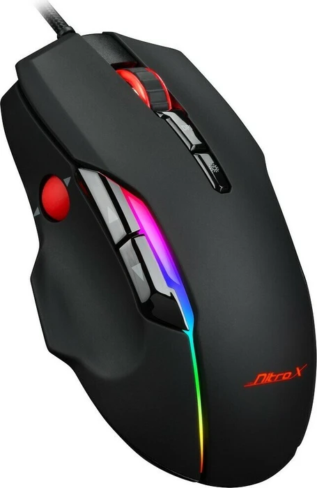 Inter-Tech Nitrox GT-200 RGB Gaming Maus schwarz, USB