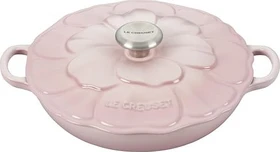 Le Creuset Gourmet-Profitopf Bräter Blume aus Gusseisen rund 26cm 2.2l shell pink