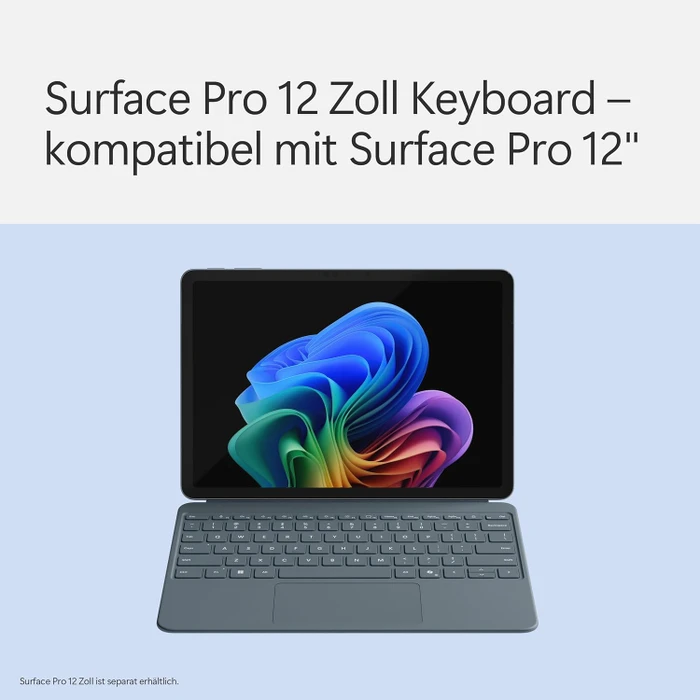 Microsoft Surface Pro 12" Keyboard Slim Pen 2 Bundle mit Copilot-Taste, Ozean, UK