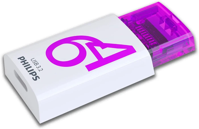Philips Flash Drive Click Edition 64GB weiß/violett, USB-C, USB 3.2 Gen 1×1