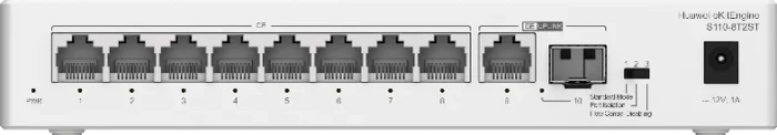 Huawei eKit SME Network eKitEngine S110 Series Desktop Gigabit Switch, 9x RJ-45, 1x SFP