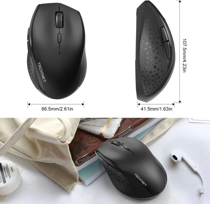 TeckNet Classic 2.4G Wireless, schwarz, USB