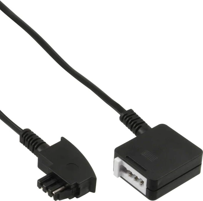 InLine Telefonkabel TAE-N (Stecker)/TAE-N (Buchse), 10m, schwarz