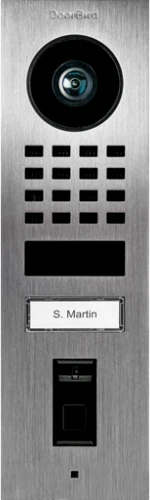 DoorBird D1101FV IP Video-Türsprechanlage mit Fingerprintreader, Edelstahl V4A gebürstet, Aufputz