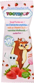 Toothpop Zahnpflege Lollipop Erdbeer, 1 Stück