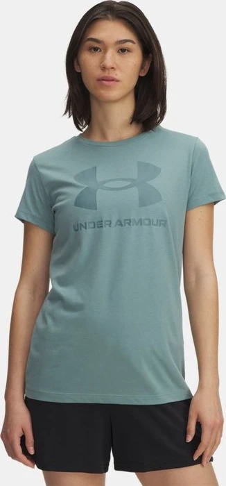 Under Armour Graphic Sportstyle classic Crew Funktionsshirt kurzarm serpentine/jasper blue (Damen)