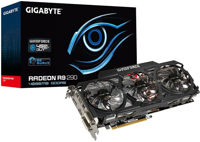 GIGABYTE Radeon R9 290 Windforce 3X, 4GB GDDR5, 2x DVI, HDMI, DP