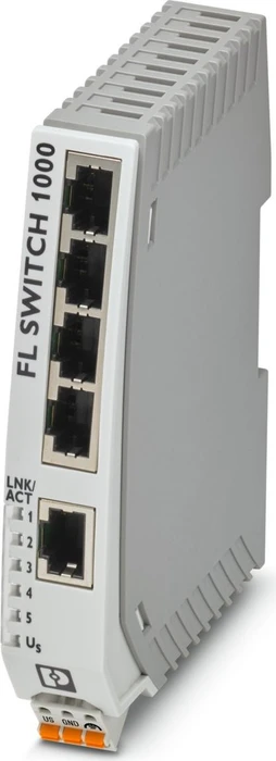 Phoenix Contact FL 1000 Industrial Railmount Switch 1005N, 5x RJ-45