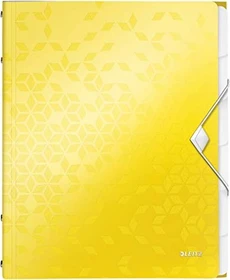 Leitz WOW Ordnungsmappe, 6 Fächer, A4, gelb metallic