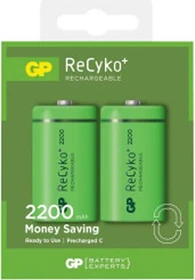 GP Batteries Rechargeable Baby C NiMH 2200mAh, 2er-Pack