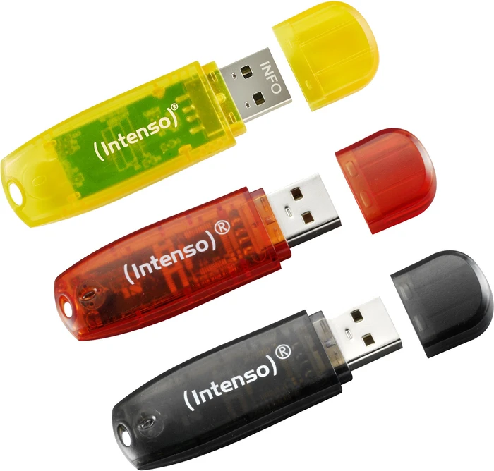 Intenso Rainbow Line 32GB, USB-A, USB 2.0, 3er-Pack