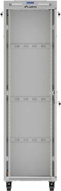 Lanberg 19" Rackschrank 42HE, LCD, freistehend, Flat Pack, V2, Glastür, IP20, RAL 7035, 600mm tief