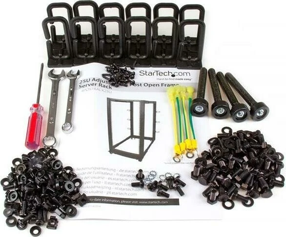 StarTech 4POSTRACK25U Universalgestell 25HE, mit Zubehör, 662mm tief