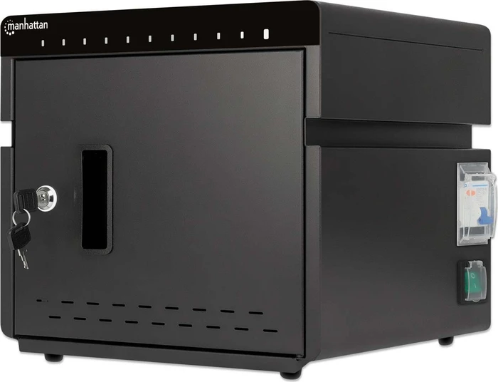 Manhattan 10-Port Mobiler Ladeschrank, Notebook, Tablet und Smartphone, 10 Geräte bis 10.2", versperrbar