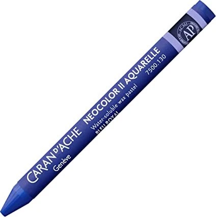 Caran d'Ache Neocolor II Aquarelle Wachskreide, königsblau, 10er-Pack