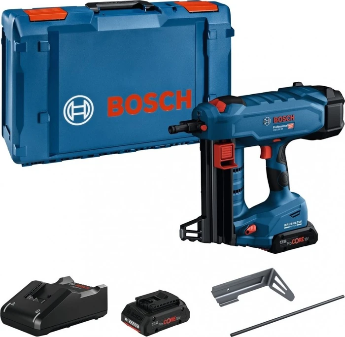 Bosch Professional GNB 18V-38 BITURBO Akku-Nagler inkl. L-Boxx + 2 Akkus 4.0Ah