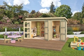 Lasita Maja Zambezi XL Gartenhaus natur
