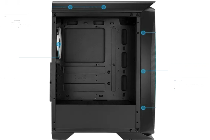 AeroCool Aero One Duo, weiß, Glasfenster