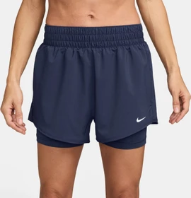 Nike One Dri-FIT 2in1 Hose kurz midnight navy/white (Damen)
