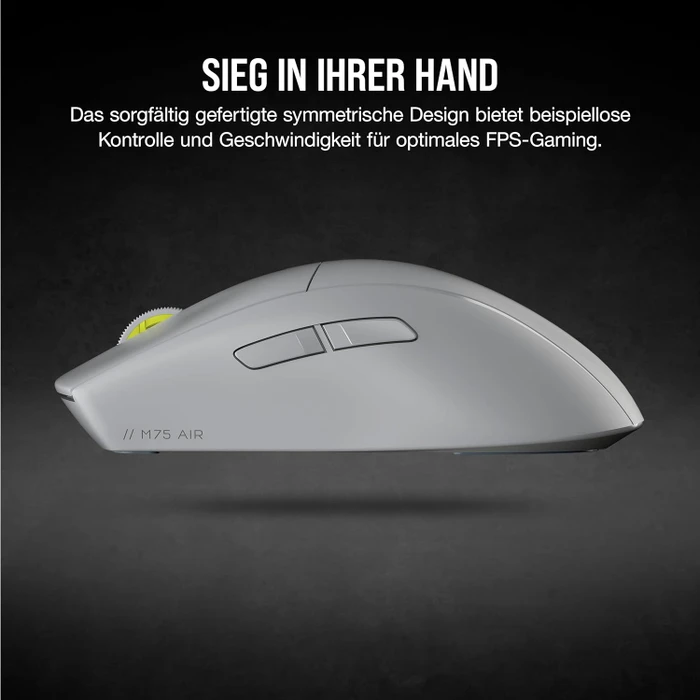 Corsair M75 AIR Ultra-Lightweight Wireless Gaming Mouse, hellgrau, USB/Bluetooth