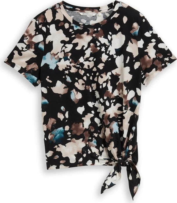 Tom Tailor Knoten-Detail T-Shirt kurzarm abstract print (Damen)