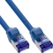 InLine Patchkabel Slim, PoE 87W, TPE (LSZH) flexibel, Cat6a, S/FTP, RJ-45/RJ-45, 0.3m, blau Vorschaubild
